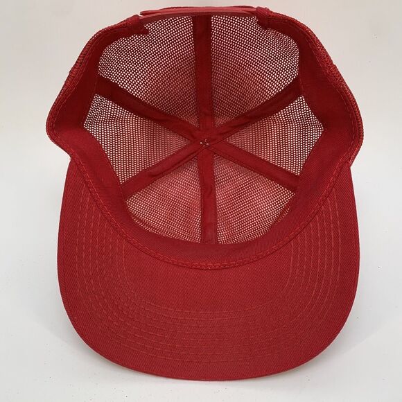 Vintage K-Brand Thimet SnapBack Hat Cap All Mesh Red(H7) - Picture 6 of 11